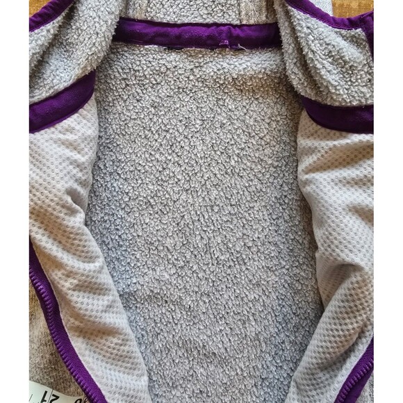 Marmot Women's Full-Zip Fleece Hoody. Size large gray and purple - Picture 9 of 10
